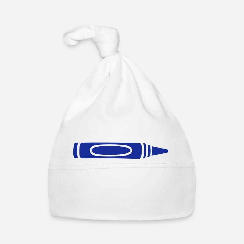 Crayon de cire bleue design cool Bonnet bio Bébé