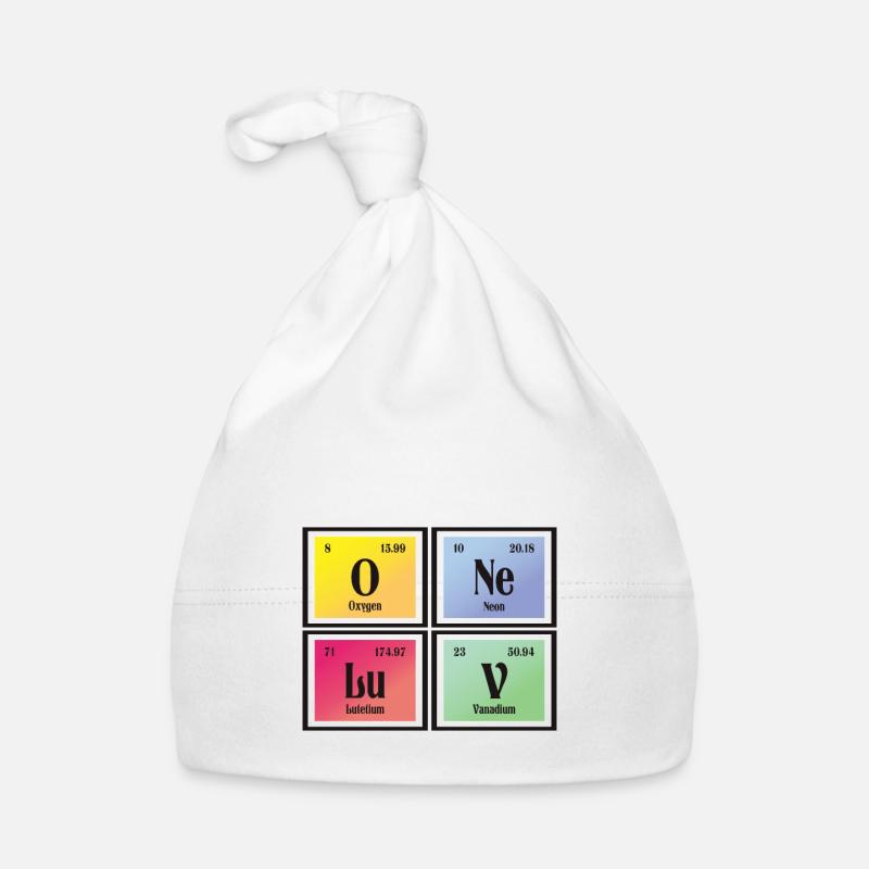 One Love | Tableau périodique des éléments Bonnet bio Bébé