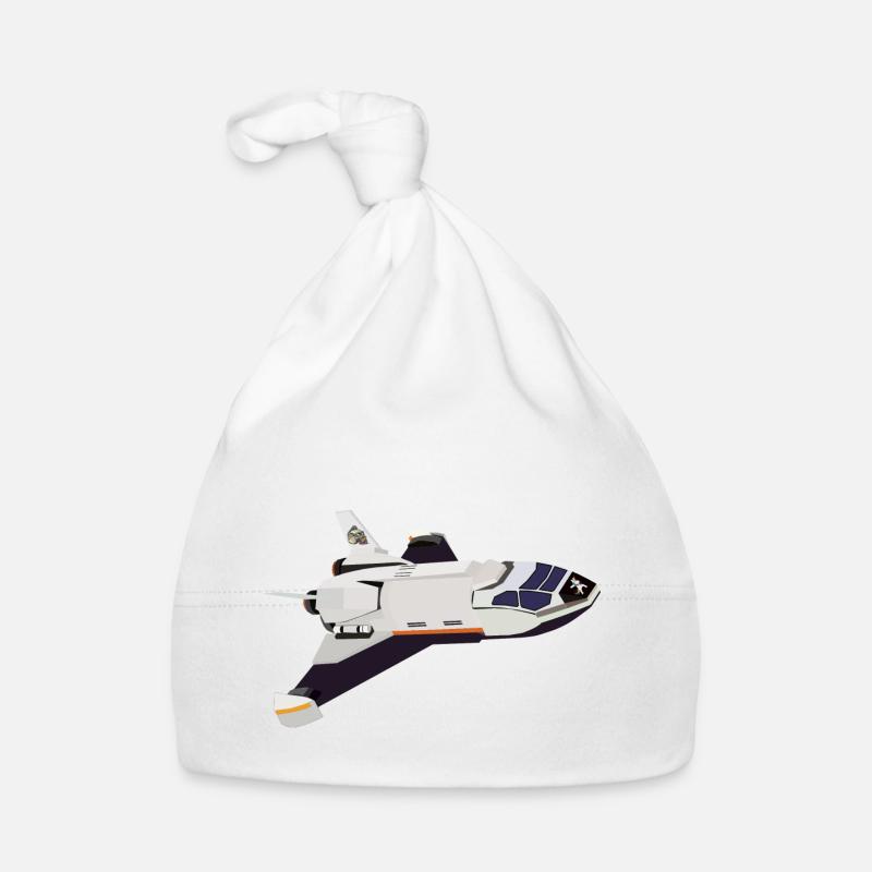Space Shuttle Flug - Baby Bio-Mütze - Weiß