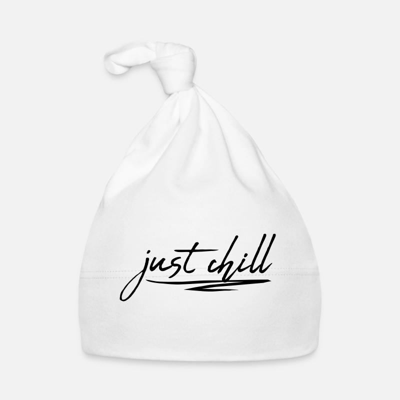 Just Chill Text Logo Baby Bio-Mütze