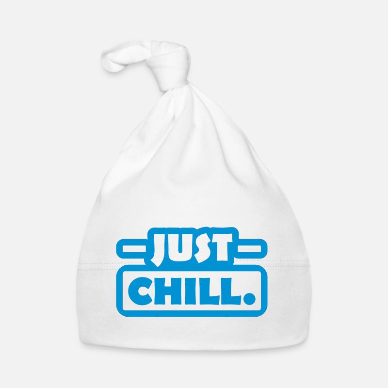 Logo Just Chill Texte Bonnet bio Bébé
