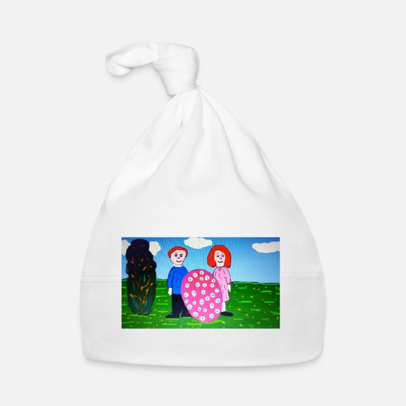 Père, mère et ovule - Bonnet bio Bébé - blanc