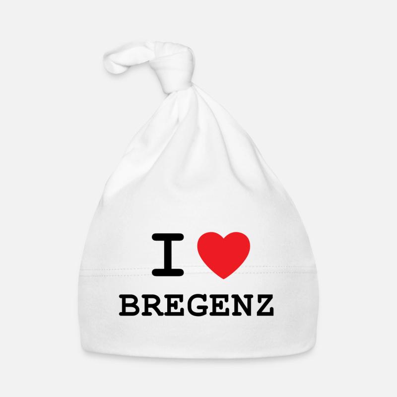 I Love Bregenz - Ich liebe Bregenz - Baby Bio-Mütze - Weiß