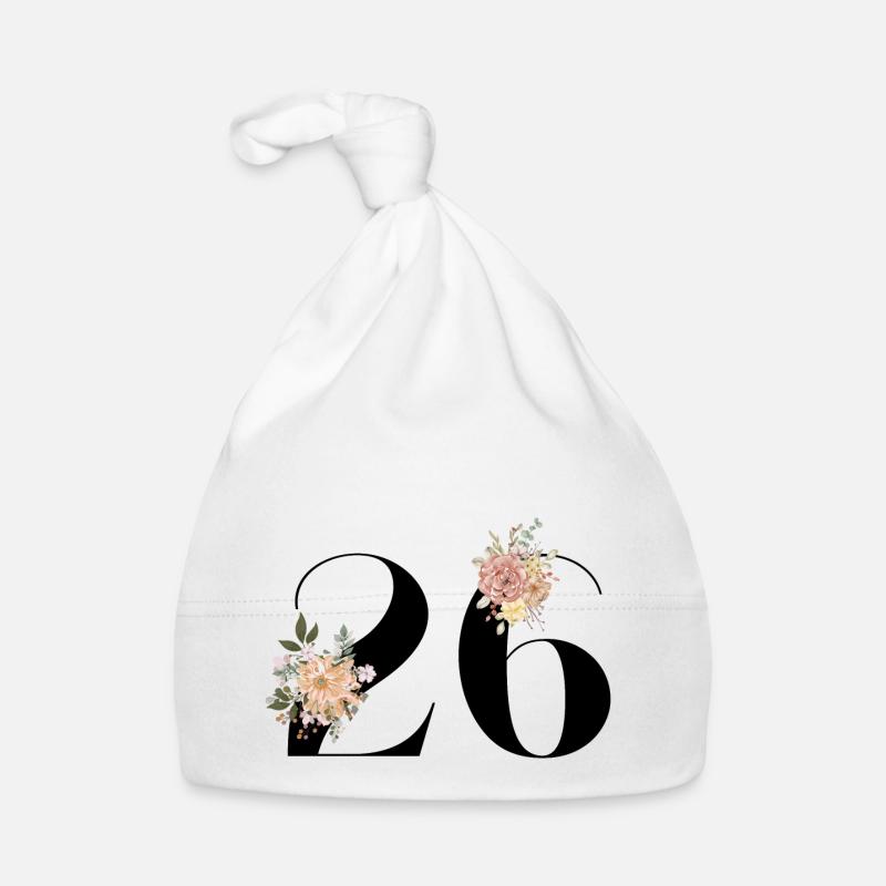 26e anniversaire fleuris (Cadeau de 26 ans) Bonnet bio Bébé