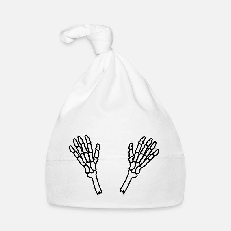 Skeleton Hands 2 Arms Organic Baby Cap