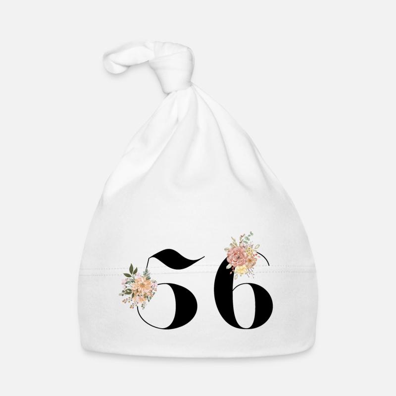 56e anniversaire fleuris (Cadeau de 56 ans) Bonnet bio Bébé