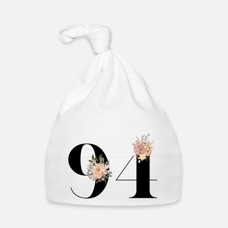 94e anniversaire fleuris (Cadeau de 94 ans) Bonnet bio Bébé
