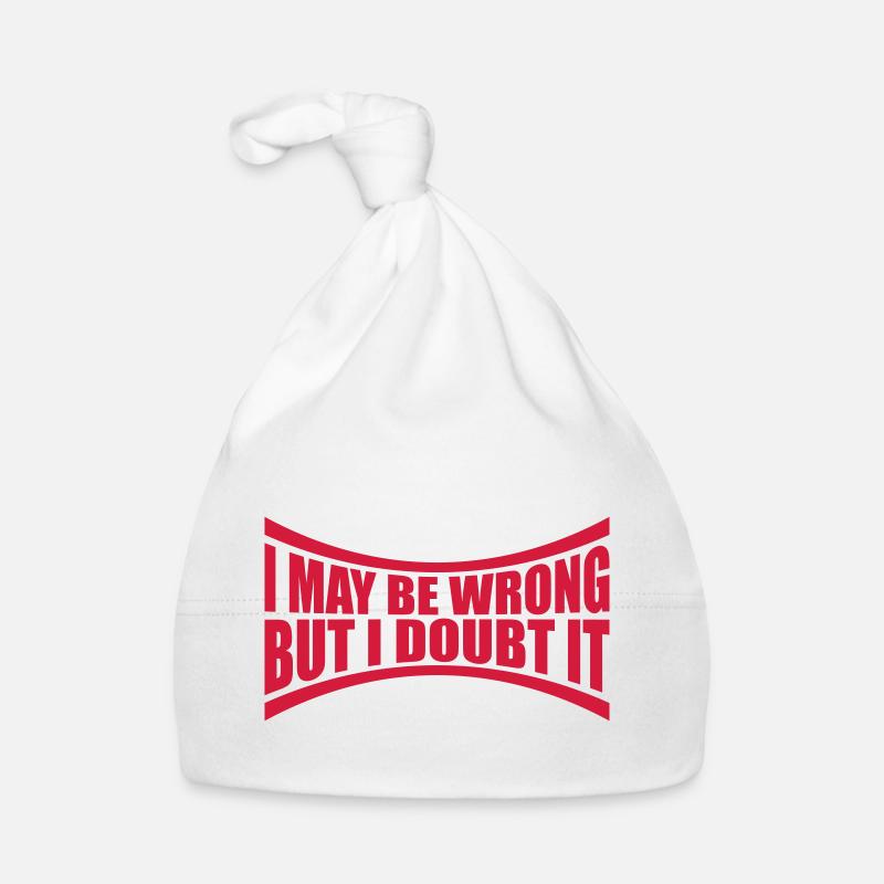 Je peux me tromper - Bonnet bio Bébé - blanc