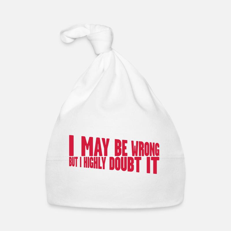 I may be wrong Organic Baby Cap