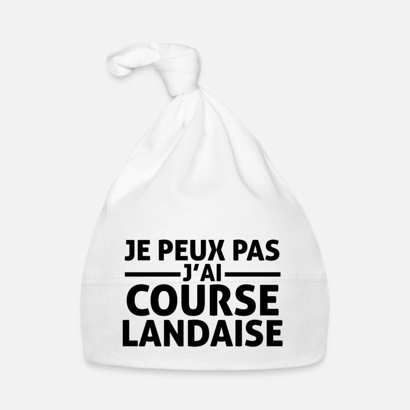 je peux pas j'ai Course landaise - Bonnet bio Bébé - blanc