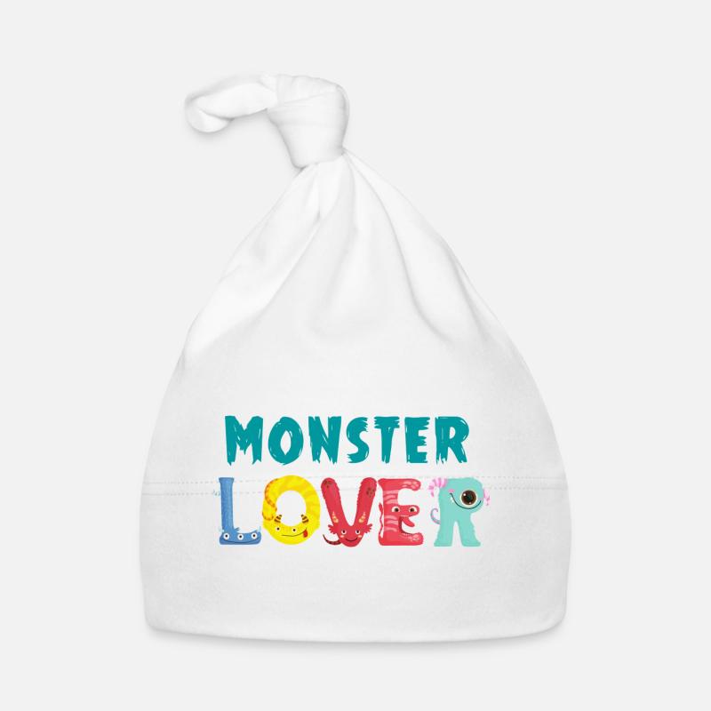 Amateurs de monstres - Bonnet bio Bébé - blanc