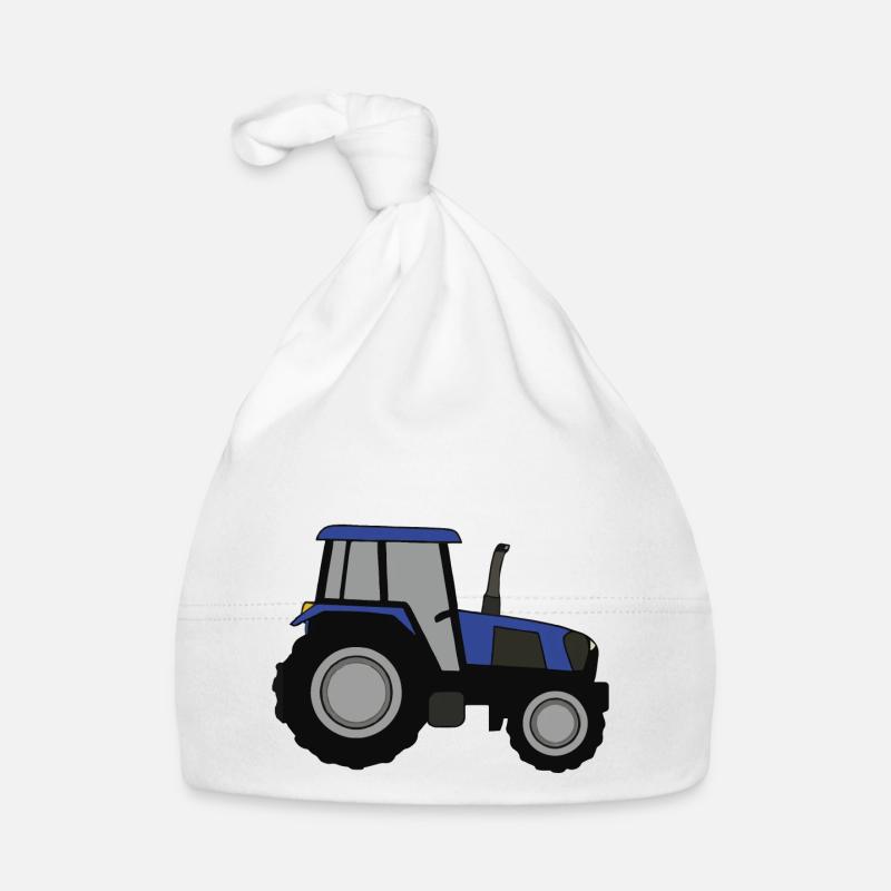 Traktor Illustration Geschenkidee Baby Bio-Mütze