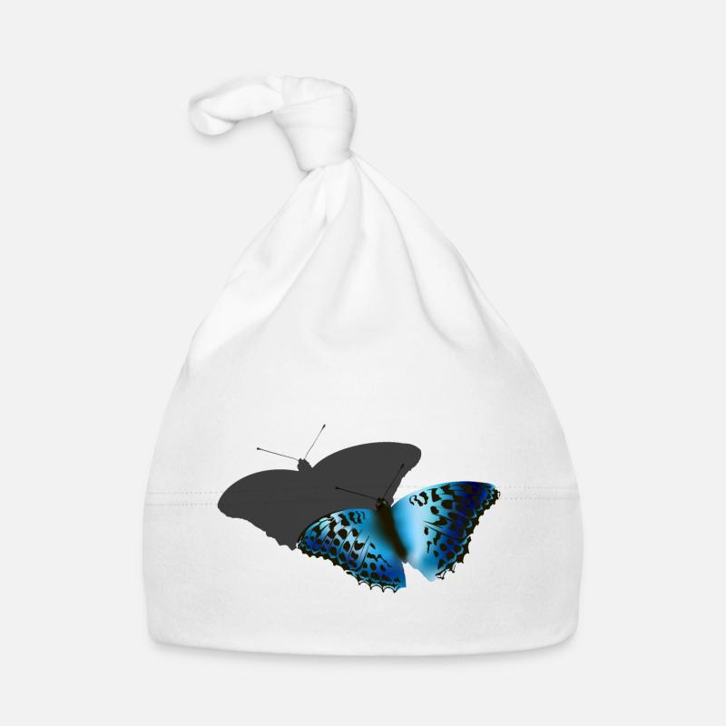 Blauer Schmetterling Baby Bio-Mütze