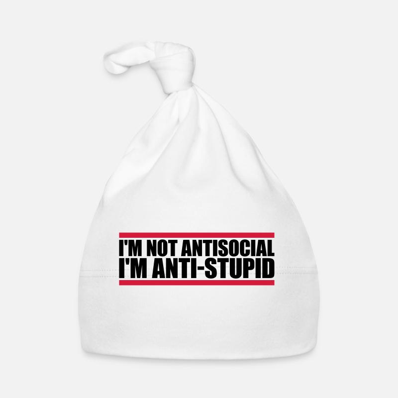 pas antisocial anti-stupide Bonnet bio Bébé
