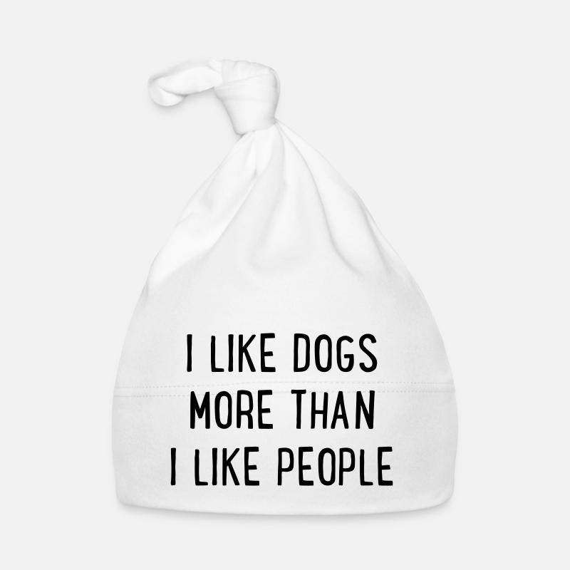 J’aime les chiens plus que les gens Bonnet bio Bébé
