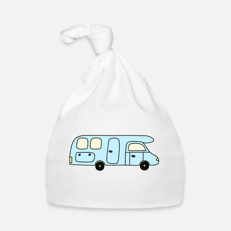 Camper hellblau Baby Bio-Mütze
