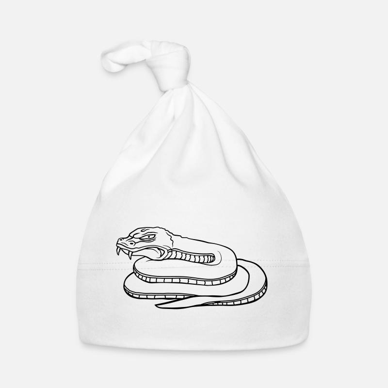 Dangerous evil snake design Organic Baby Cap