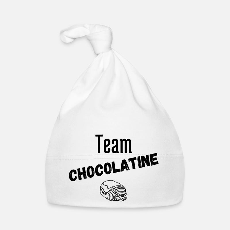 Team chocolatine - Bonnet bio Bébé - blanc