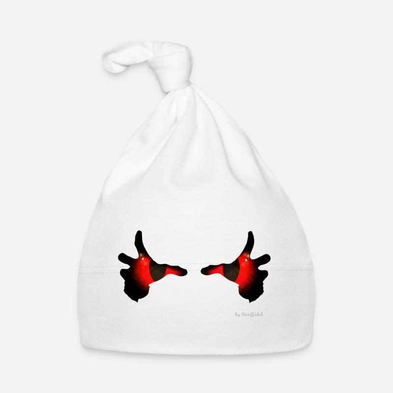 Devil Eyes - Baby Bio-Mütze - Weiß