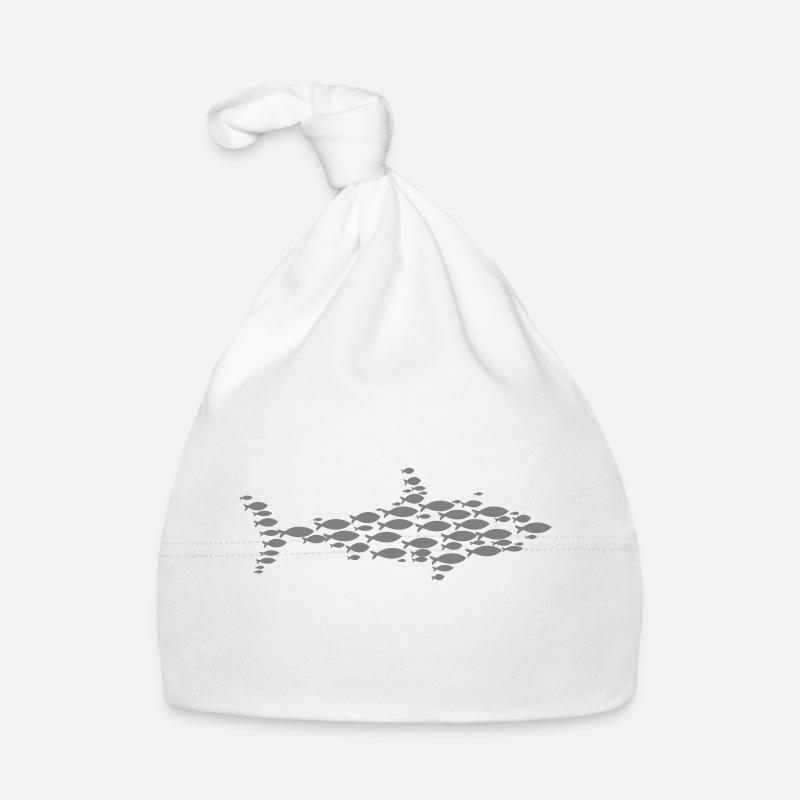 Requin - Bonnet bio Bébé - blanc