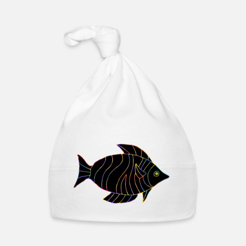 Fisch - Baby Bio-Mütze - Weiß