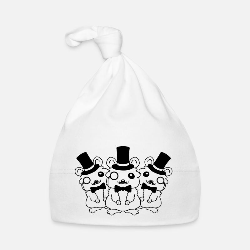 3 monocle cylinder hamster Organic Baby Cap