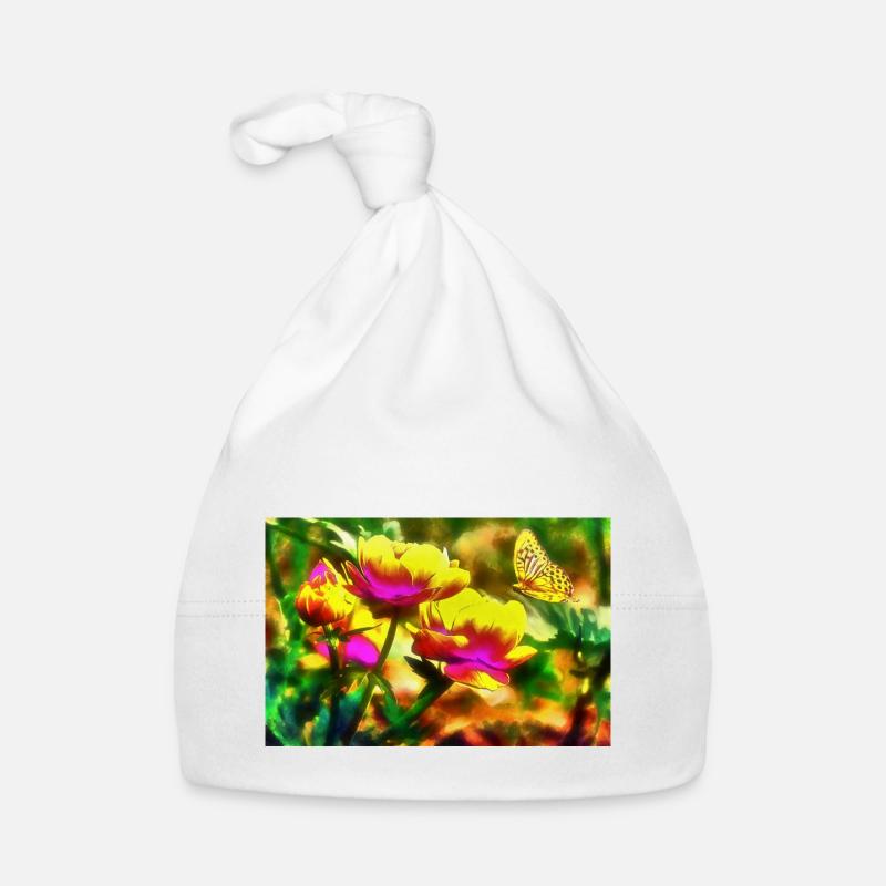 Blumen Baby Bio-Mütze