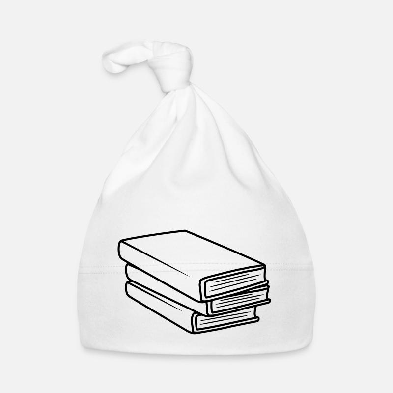 Gestapelte Bücher Comic Design Baby Bio-Mütze