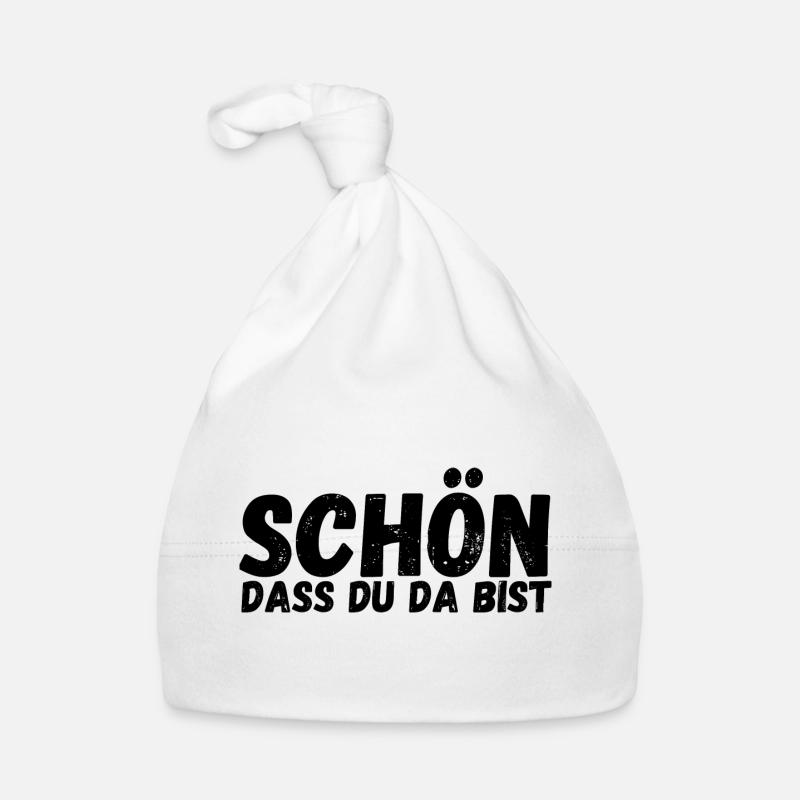 Schön, dass du da bist Baby Bio-Mütze