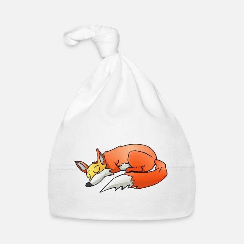 Sleeping Fox Sleeping Shirt Fox Lover Organic Baby Cap
