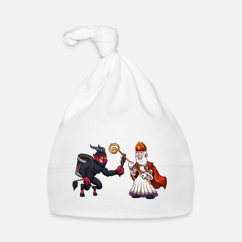 Saint Nicolas VS Krampus Bonnet bio Bébé