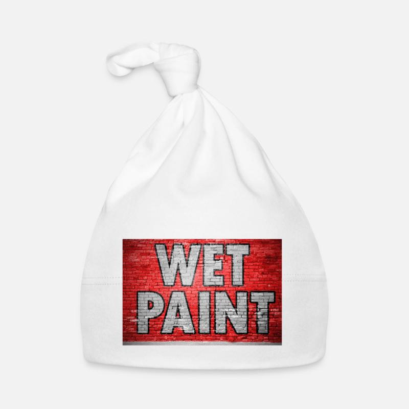 Wet Paint Brick Wall Graffiti Organic Baby Cap