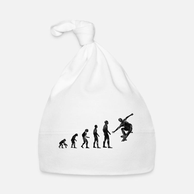 Skateboarder Skateboard Evolution Skate Skateing Baby Bio-Mütze
