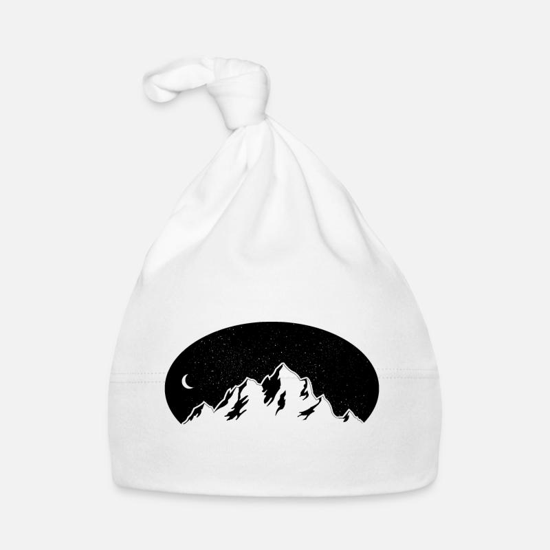 Wanderer Bergdesign Baby Bio-Mütze
