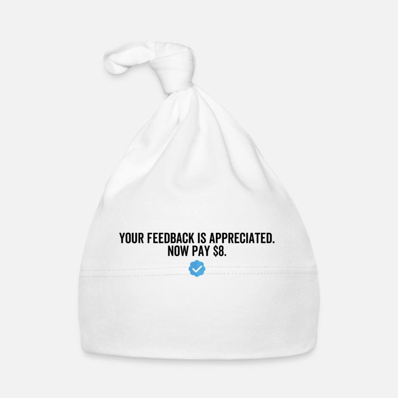 Ihr Feedback wird jetzt geschätzt Zahlen Sie $ 8 Dollar Baby Bio-Mütze