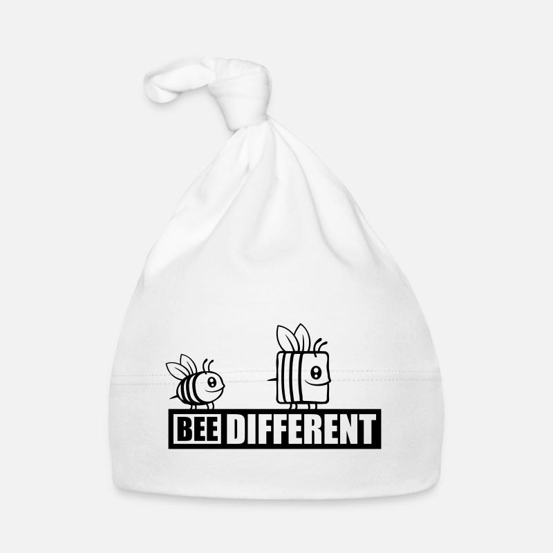bee different Spruch Zitat Baby Bio-Mütze