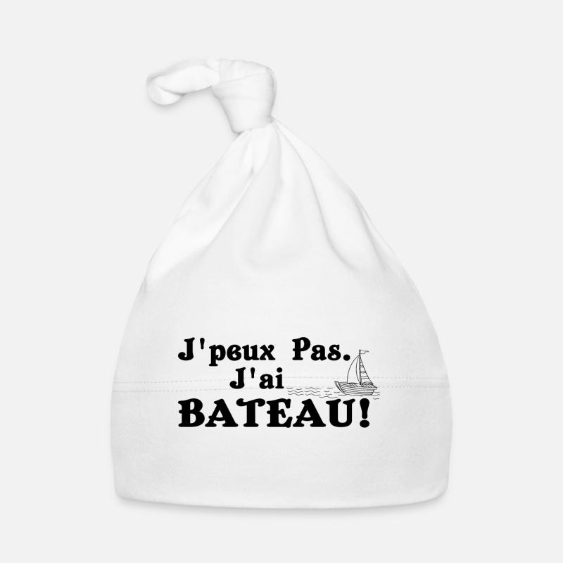 J'peux pas j'ai bateau - Bonnet bio Bébé - blanc