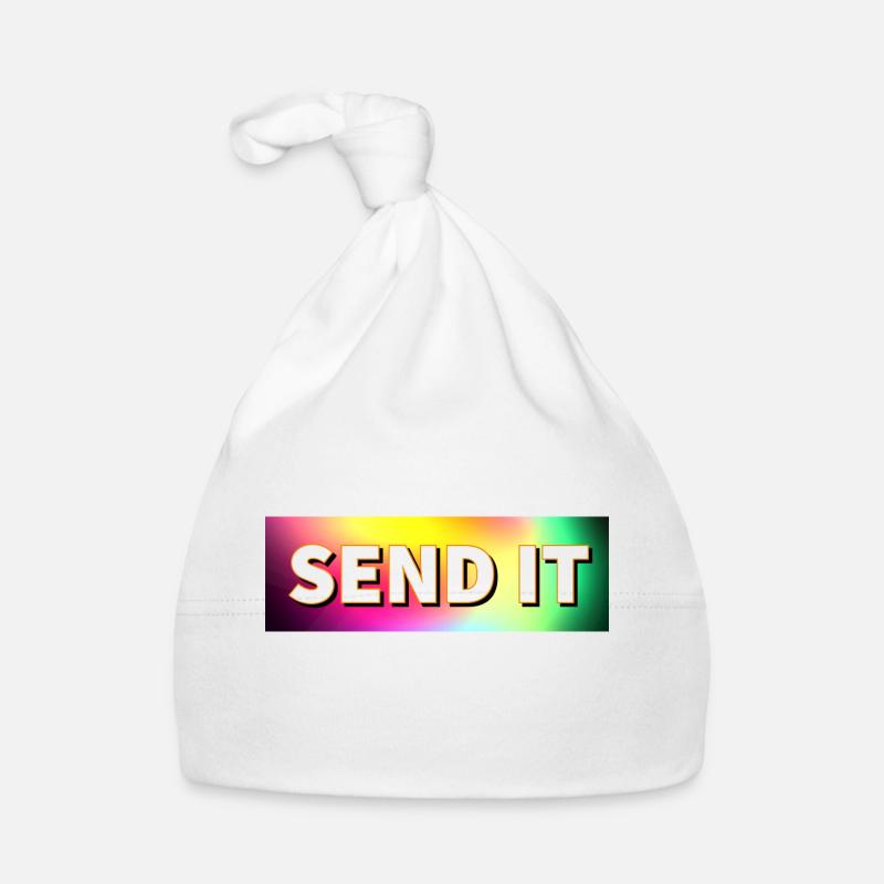 SEND IT Boxlogo - Baby Bio-Mütze - Weiß