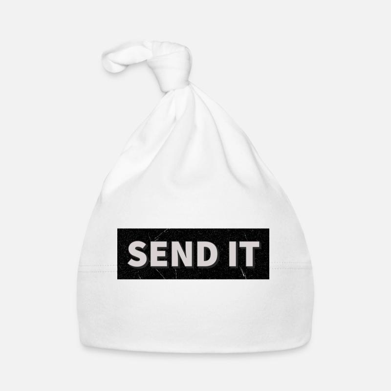 Logo de la boîte SEND IT - Bonnet bio Bébé - blanc