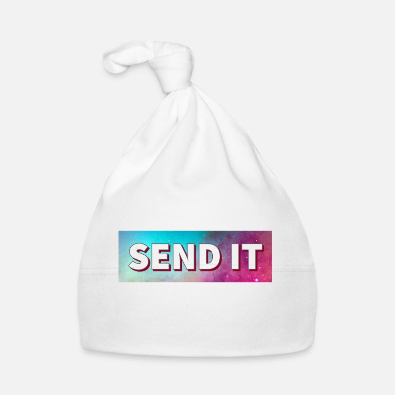SEND IT Boxlogo - Baby Bio-Mütze - Weiß