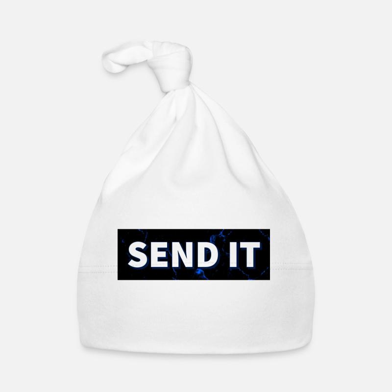 SEND IT Boxlogo - Baby Bio-Mütze - Weiß