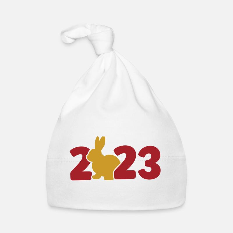 Or Rouge Lapin 2023 Bonnet bio Bébé