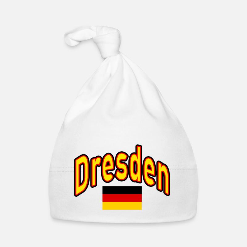 Dresde drapeau de l’Allemagne Bonnet bio Bébé