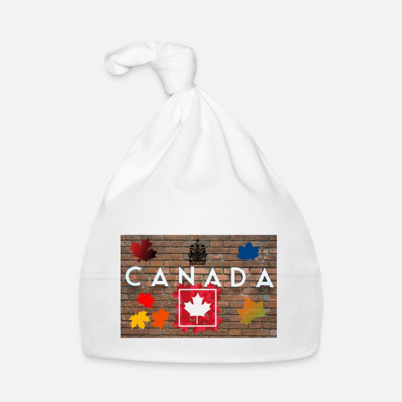Canada, maple leaf. Organic Baby Cap