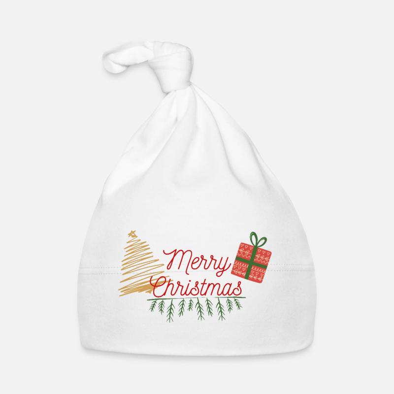 Joyeux Noël - Bonnet bio Bébé - blanc
