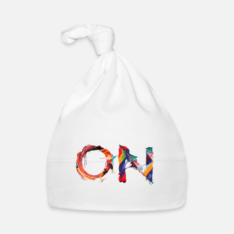 ON – Design de couleur abstrait avec une puissance de déclaration Bonnet bio Bébé