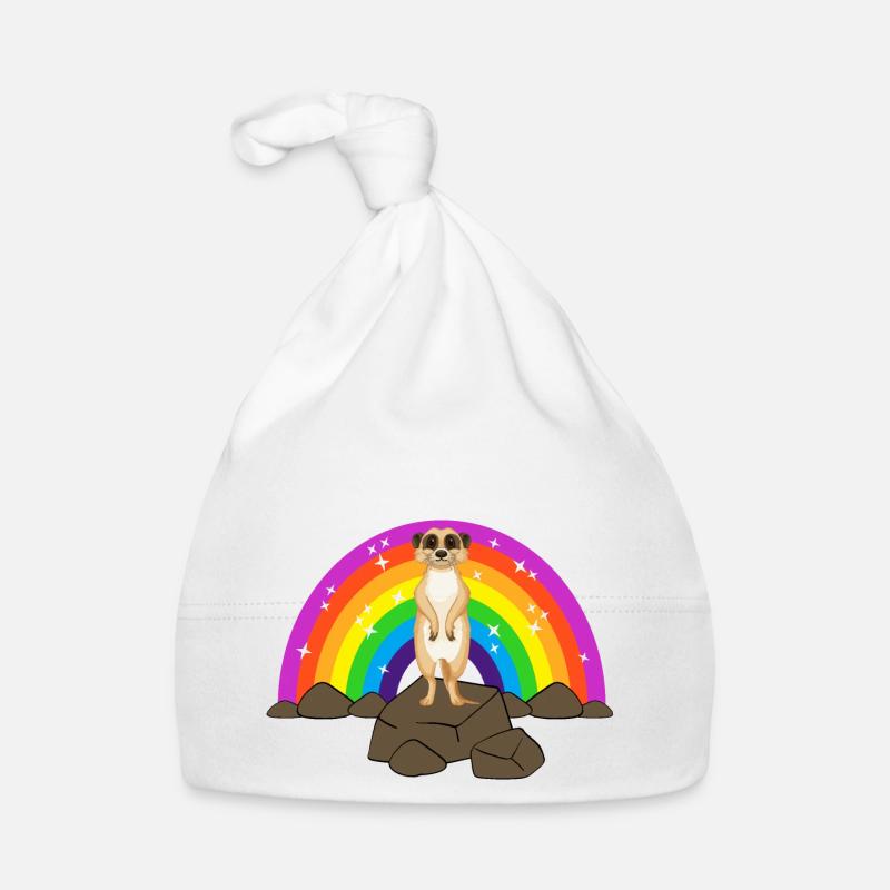 Kidcore Regenbogen Erdmännchen Steine Geschenk Baby Bio-Mütze