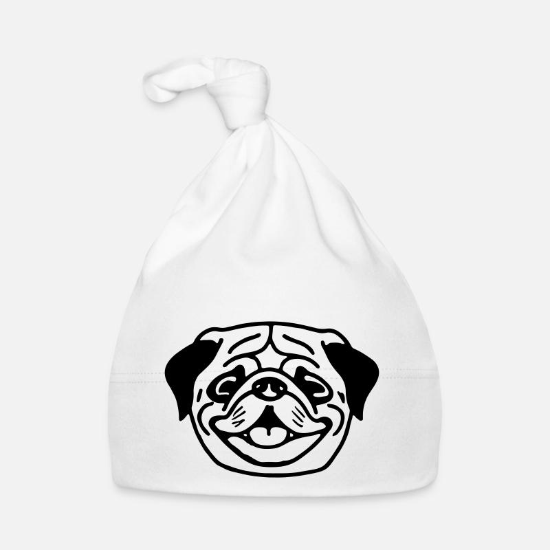 Mops Hund Geschenkidee Vektor Baby Bio-Mütze