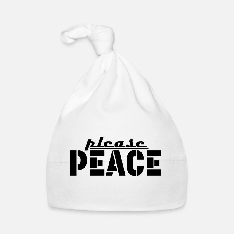 please peace Tshirt Baby Bio-Mütze