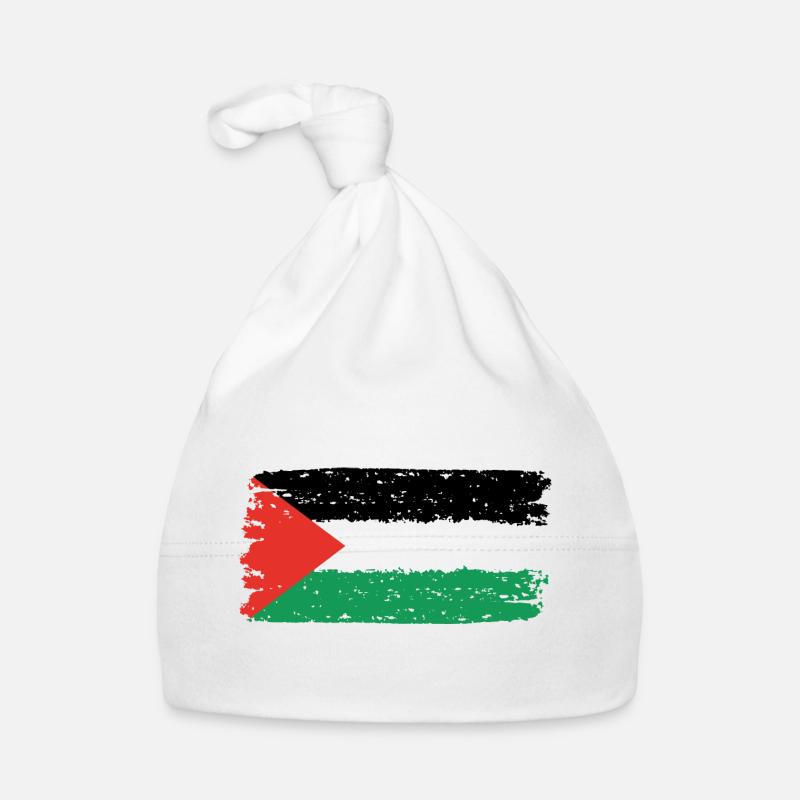 Palestine - Bonnet bio Bébé - blanc